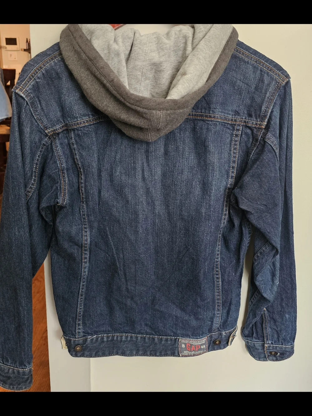 GAP Kids Hooded Denim Jacket | Blue Jean Jacket | Removable Hood
